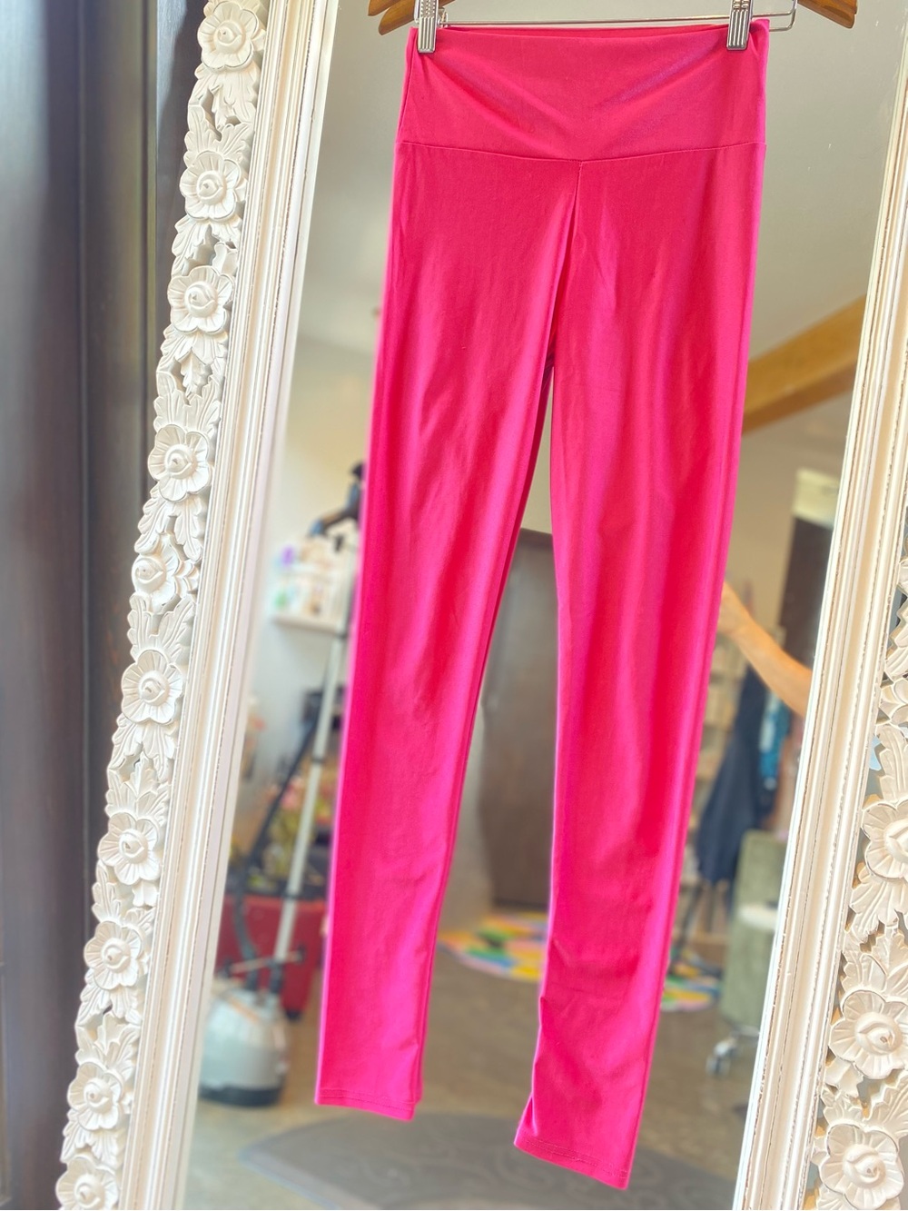 High-Rise Hot Pink Women's Leggings